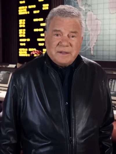 Stars On Mars William Shatner Black Leather Jacket
