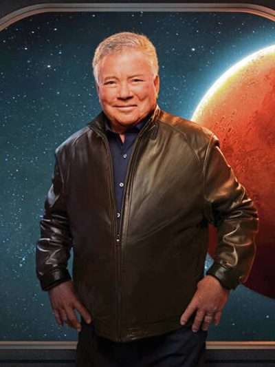 Stars On Mars 202 William Shatner Black Leather Jacket