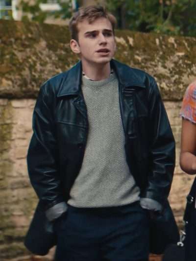 Ruairi O'Connor Surprised by Oxford Black Leather Jacket