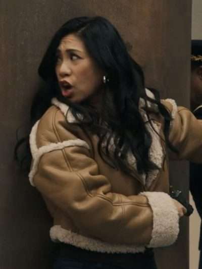 Melody Bayani The Equalizer S03 Shearling Brown Leather Jacket