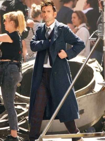 David Tennant Doctor Who S014 Blue Wool Coat