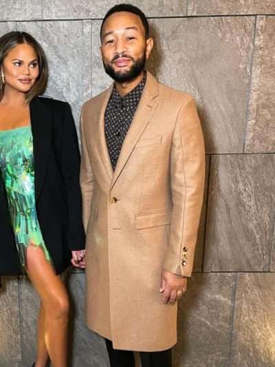 John Legend American Singer Beverly Hills Brown Coat