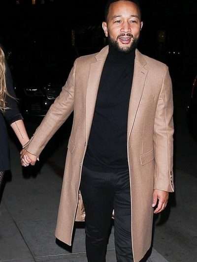John Legend American Singer Beverly Hills Brown Trench Coat