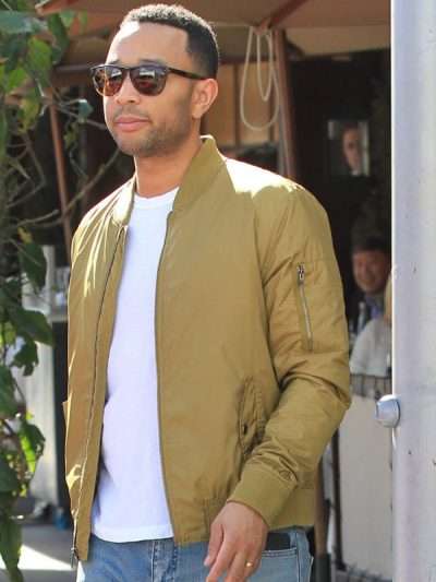 John Legend Street Style Los Angeles Bomber Jacket