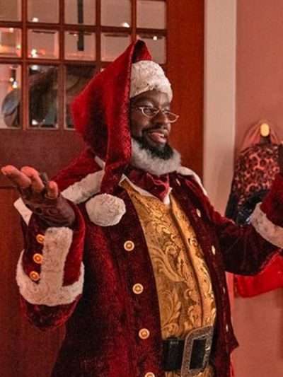 Dashing Through The Snow 2023 Lil Rel Howery Santa Red Coat