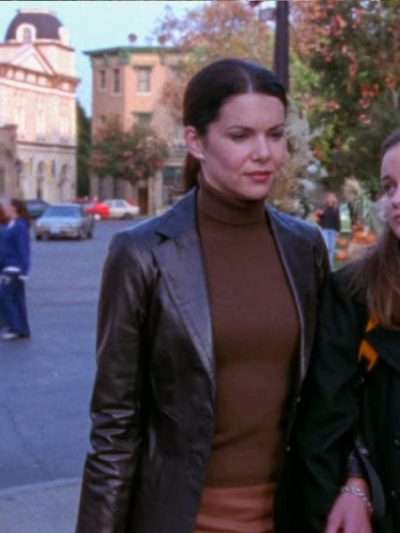 Gilmore Girls Lorelai Gilmore Black Leather Blazer Jacket