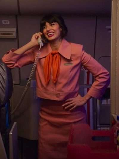 Jameela Jamil Love at First Sight 2023 Pink Jacket
