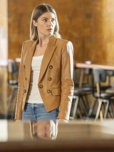 Addison Augustine Quantum Leap Brown Leather Jacket