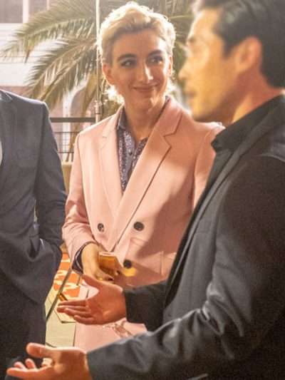lan Wright Quantum Leap Pink Blazer Coat