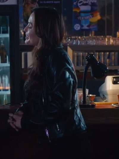 Pam Shoresy S02 Black Biker Leather Jacket