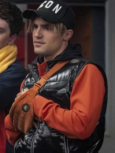 Jamie Tartt Ted Lasso S03 Black Leather Vest