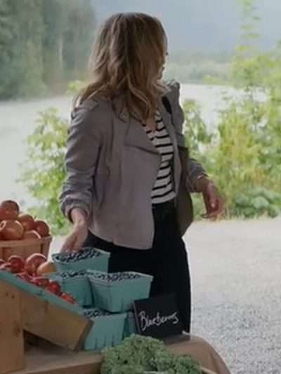 Brie Sheridan Virgin River 2023 Suede Leather Jacket