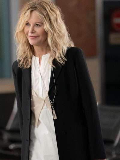 Meg Ryan What Happens Later Black Trench Coat