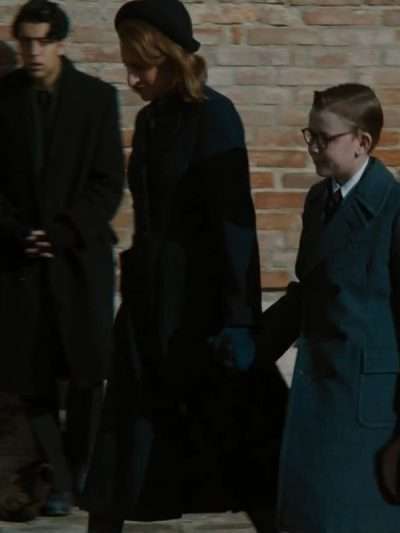 Camille Cottin A Haunting in Venice 2023 Black Trench Coat