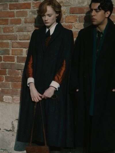 Emma Laird A Haunting in Venice Black Coat