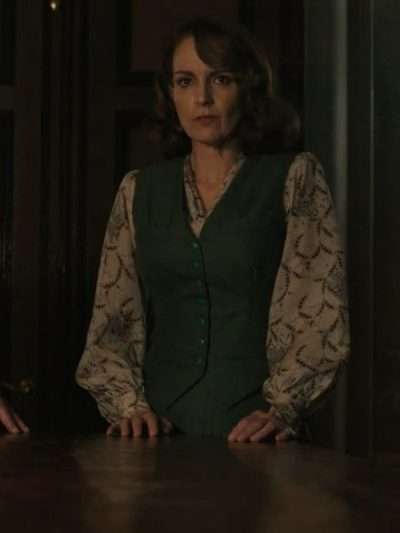 Tina Fey A Haunting in Venice Green Vest