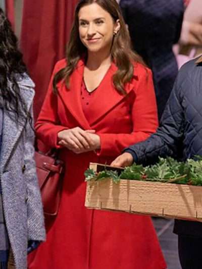 Lacey Chabert A Merry Scottish Christmas 2023 Red Coat