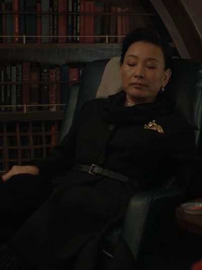 Lu Mei A Murder at the End of the World 2023 Black Trench Coat