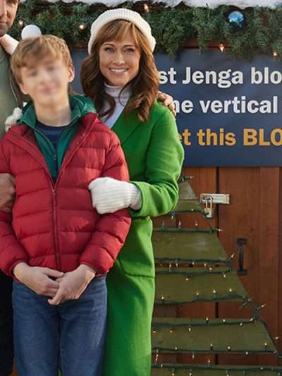 Nikki Deloach A World Record Christmas Green Wool Coat