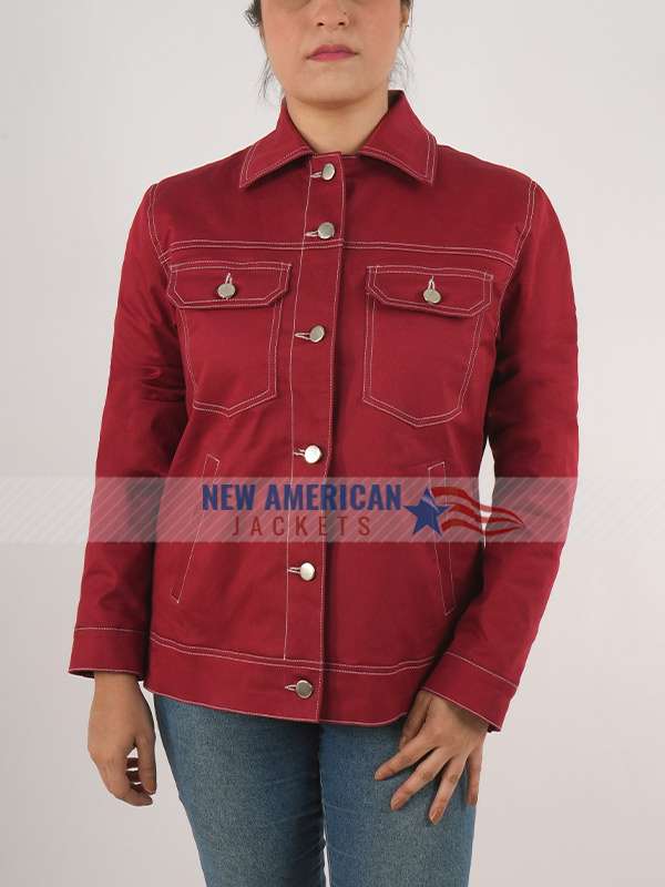 TV Series The Way Home Alice Dhawan Maroon Jacket