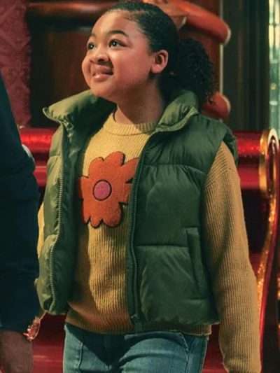 Jillian Bell Candy Cane Lane Green Vest