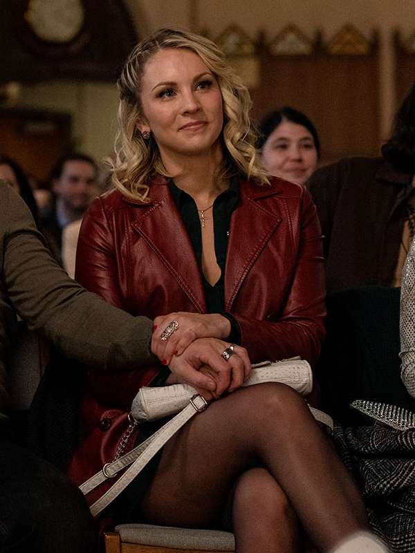 Lanie McAuley Country Hearts Christmas Brown Leather Coat