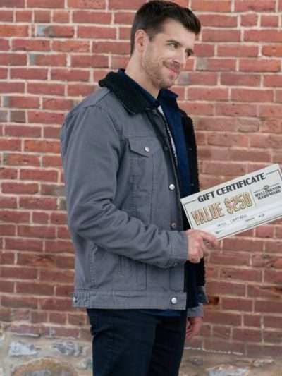 Dan Jeannotte Our Christmas Mural 2023 Grey Jacket