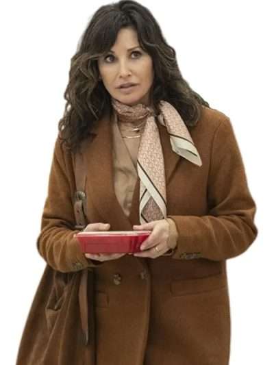 Gina Gershon Thanksgiving 2023 Brown Coat
