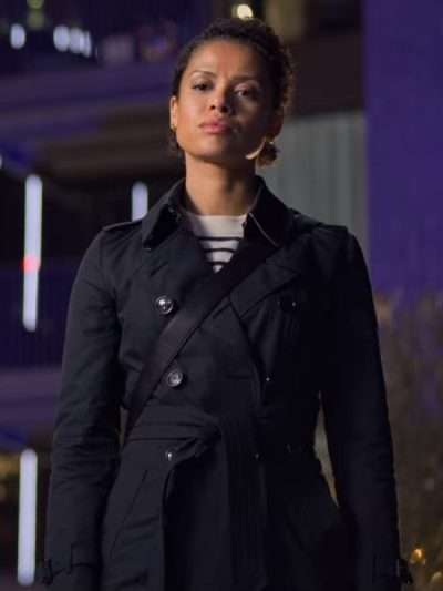 Gugu Mbatha-Raw Lift 2024 Black Trench Coat