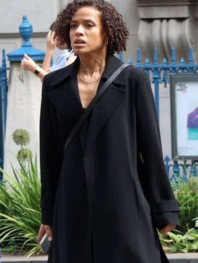 Lift 2024 Gugu Mbatha-Raw Black Trench Coat