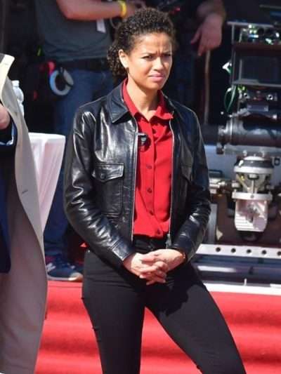 Gugu Mbatha-Raw Lift 2024 Black Bomber Leather Jacket
