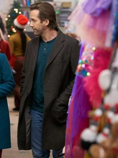 Niall Matter Holiday Hotline 2023 Brown Wool Coat