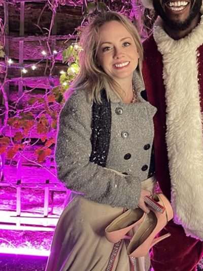 Kelly Stables Holiday Twist Grey Wool Coat
