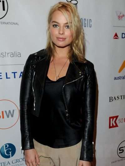 Margot Robbie Neighbours Black Quilted Leather Jacket