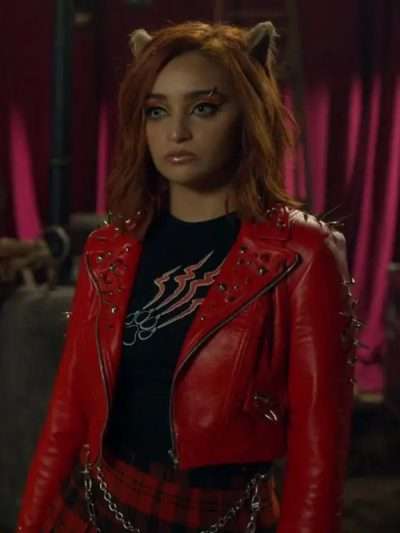 Toralei Stripe Monster High 2 Red Leather Jacket