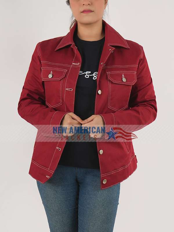 TV Series The Way Home Alice Dhawan Maroon Jacket