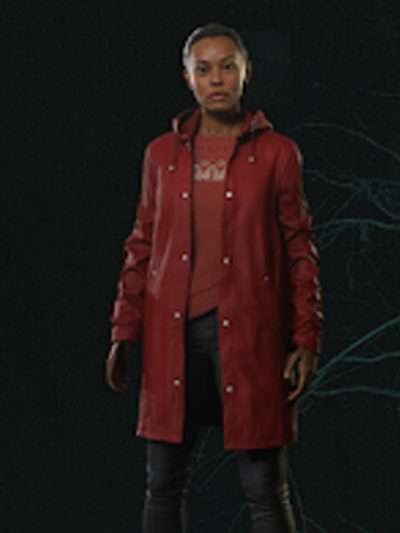 Alan Wake 2 Saga Anderson Red Hooded Leather Coat