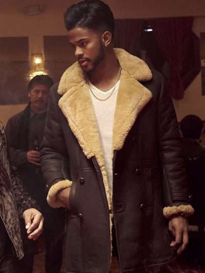 Trevor Jackson SuperFly Shearling Leather Coat