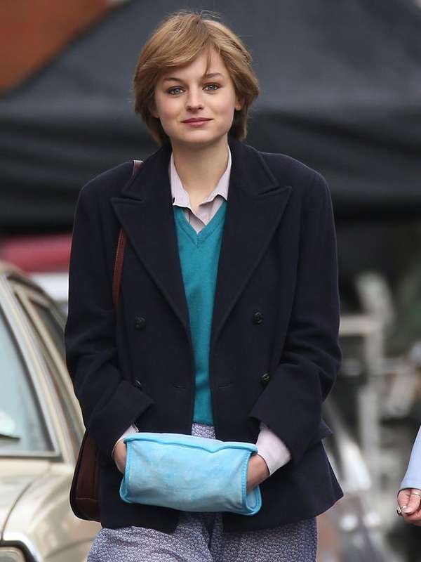Princess Diana The Crown S04 Black Coat