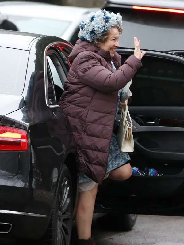 Queen Elizabeth the Queen Mother The Crown S04 Brown Puffer Coat