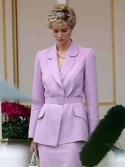 Princess Diana The Crown S05 Purple Coat