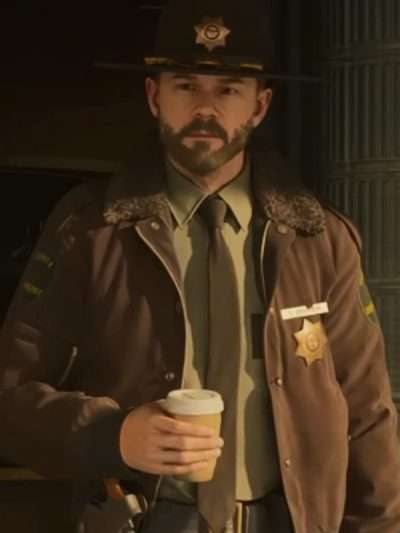 Tim Breaker Alan Wake 2 Shearling Brown Jacket