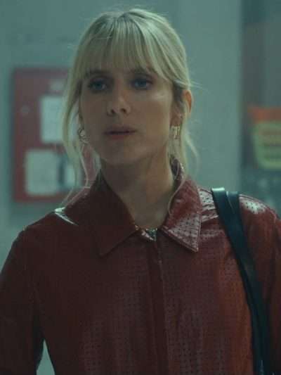 Carole Wingwomen 2023 Brown Leather Jacket