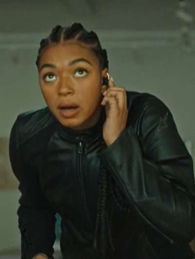 Manon Bresch Wingwomen 2023 Black Leather Jacket