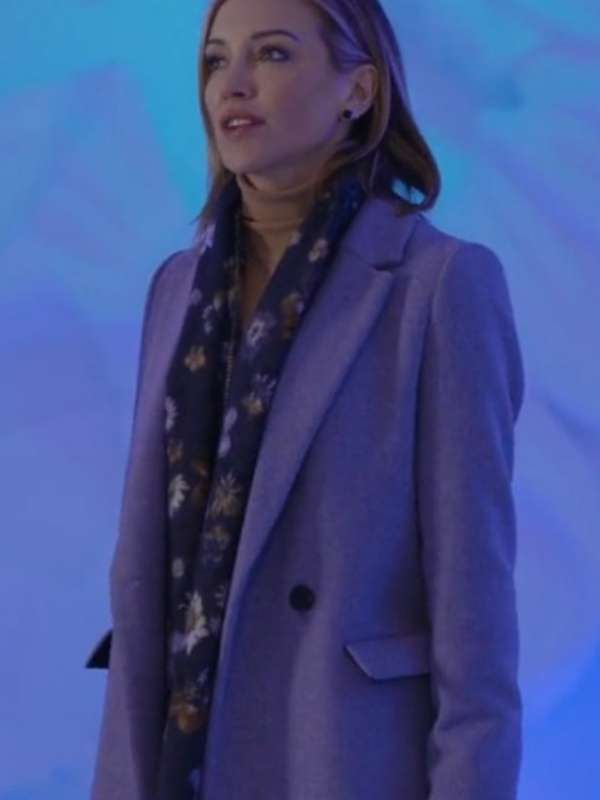 Katie Cassidy A Royal Christmas Crush Grey Trench Coat
