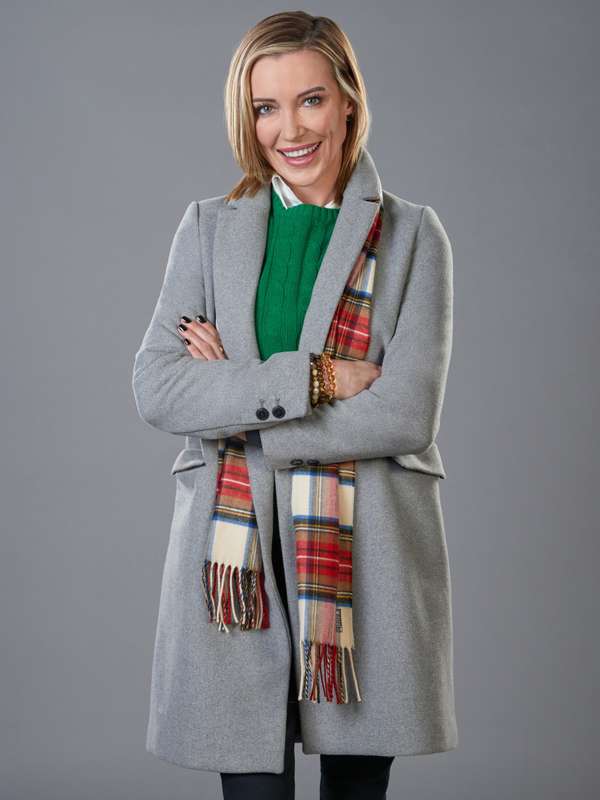 Katie Cassidy A Royal Christmas Crush Grey Coat