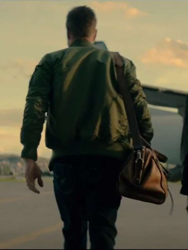 The Bricklayer 2024 Aaron Eckhart Green Jacket
