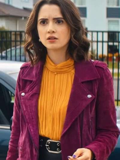 Laura Marano Choose Love 2023 Purple Jacket