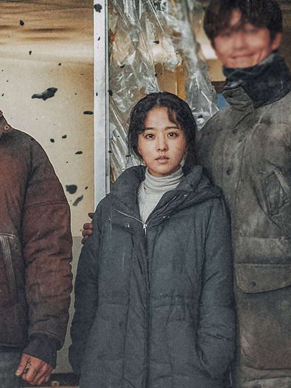 Park Bo-young Concrete Utopia 2023 Grey Hooded Coat