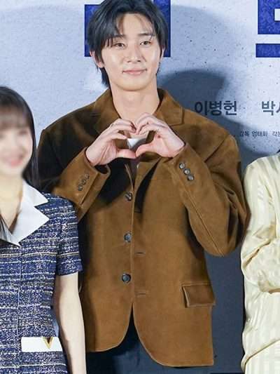 Park Seo-joon Concrete Utopia 2023 Brown Leather Blazer